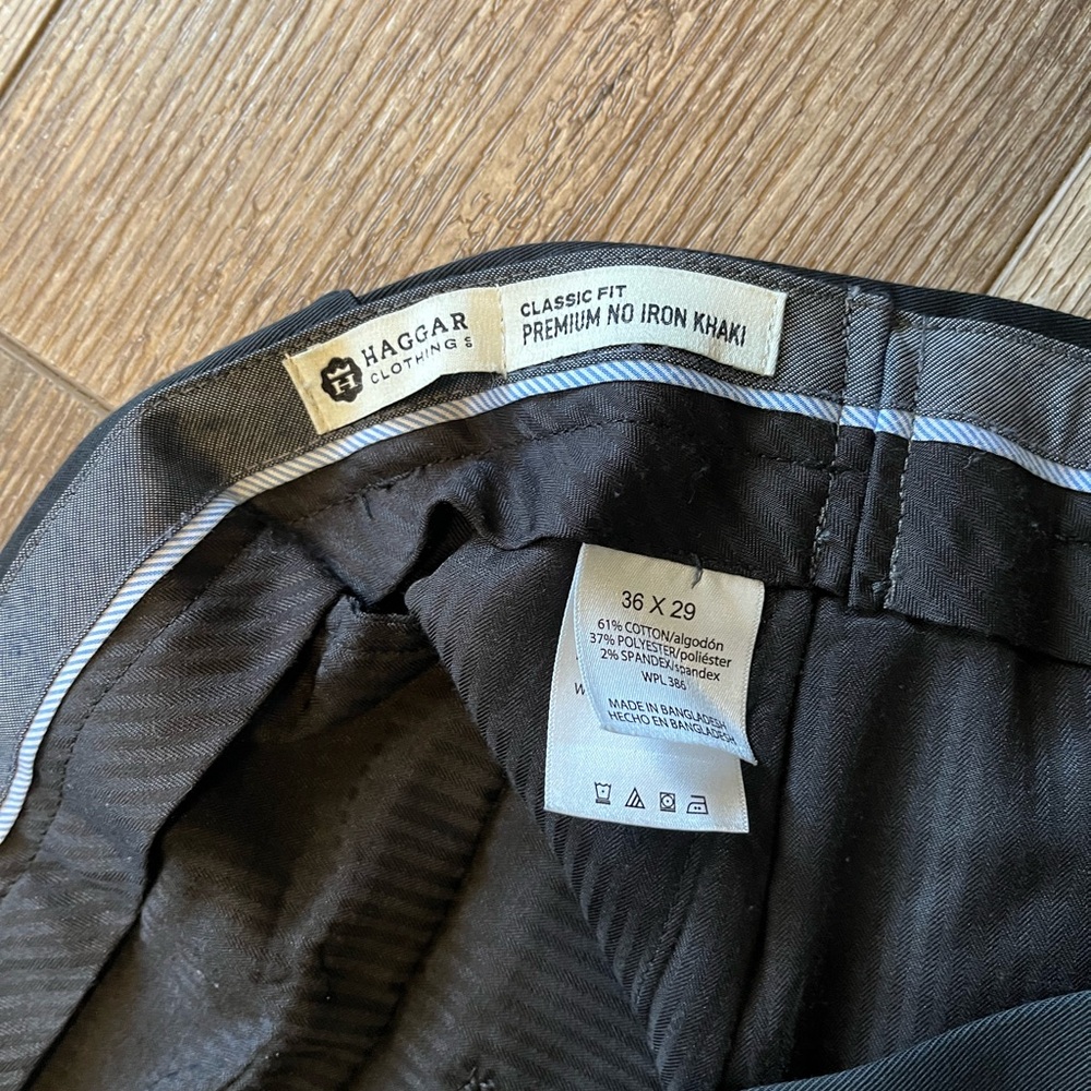 Haggar Classic Fit Black Dress Pants - Picture 4 of 5